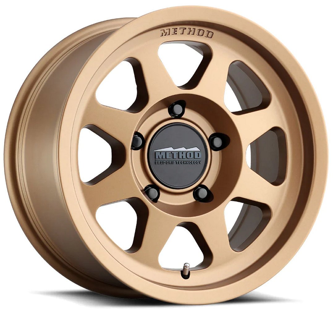 (Clearance - No Returns) 17x7.5 Method Race MR701 Bronze (Bead Grip) 5x4.25/108 30mm