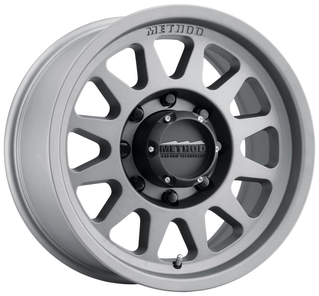 (Clearance - No Returns) 17x9 Method Race MR704 HD Titanium (Bead Grip) 8x180 18mm