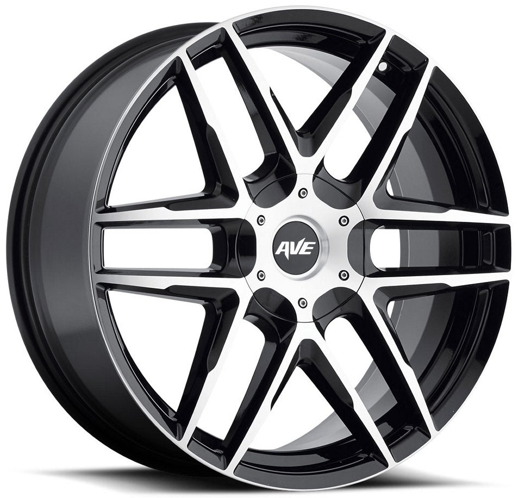 (Clearance - No Returns) 17x7.5 MKW Avenue A613 Gloss Black Machined 5x4.25/108 5x4.5/114.3 40mm