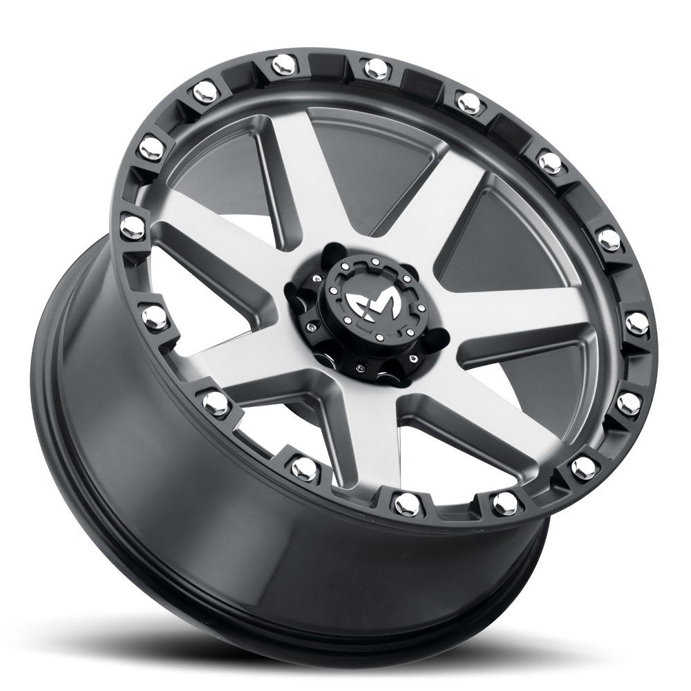 (Clearance - No Returns) 17x8.5 MKW Off-Road M203 Matte Grey 5x5/127 0mm