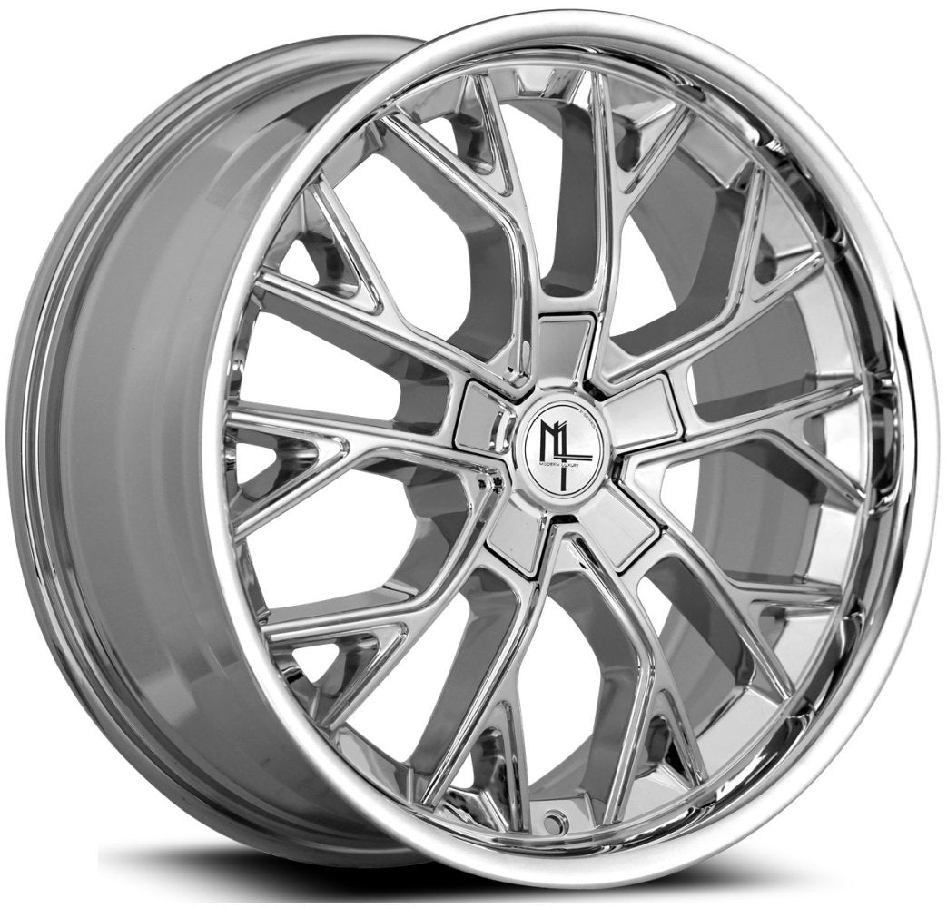 22x8.5 Modern Luxury MLF15 Chrome  (Flow Formed) 5x120 38mm