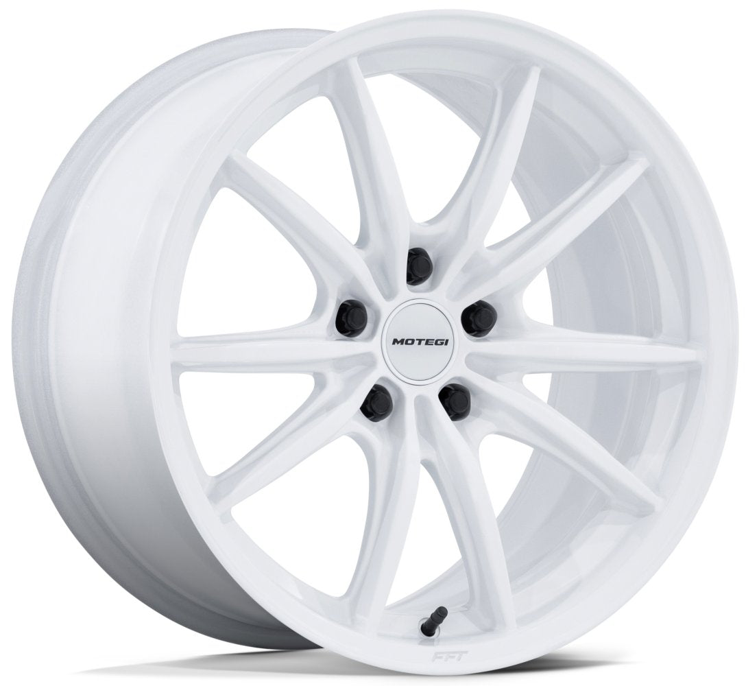 17X8.5 Motegi MR162 Gloss White 5x4.5/114.3 45mm