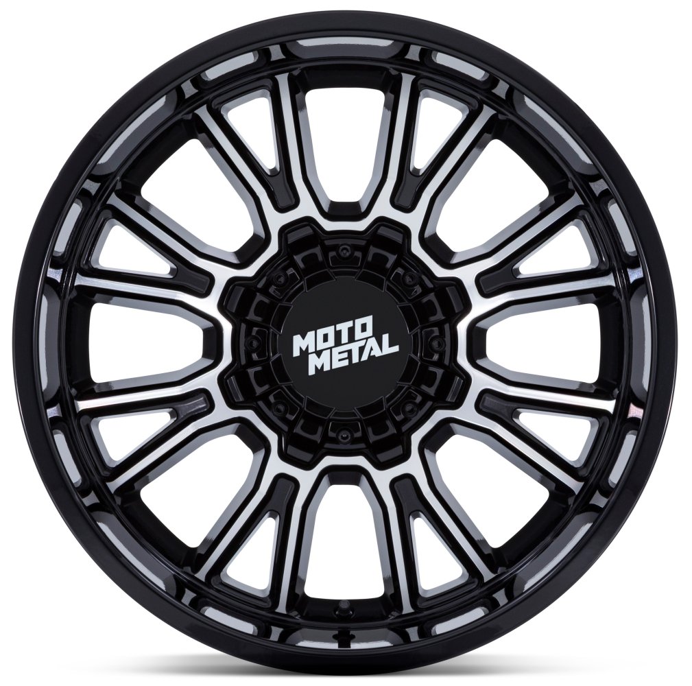 (Clearance - No Returns) 17x9 Moto Metal MO810 Gloss Black Machined 5x5/127 5x5.5/139.7 20mm