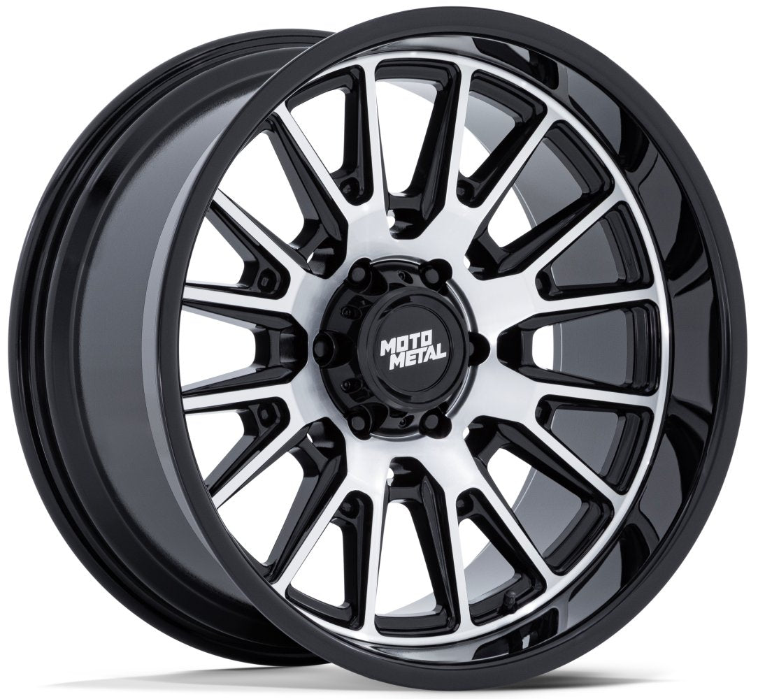 20x9 Moto Metal MO814 Tekton Gloss Black Machined 6x135 1mm
