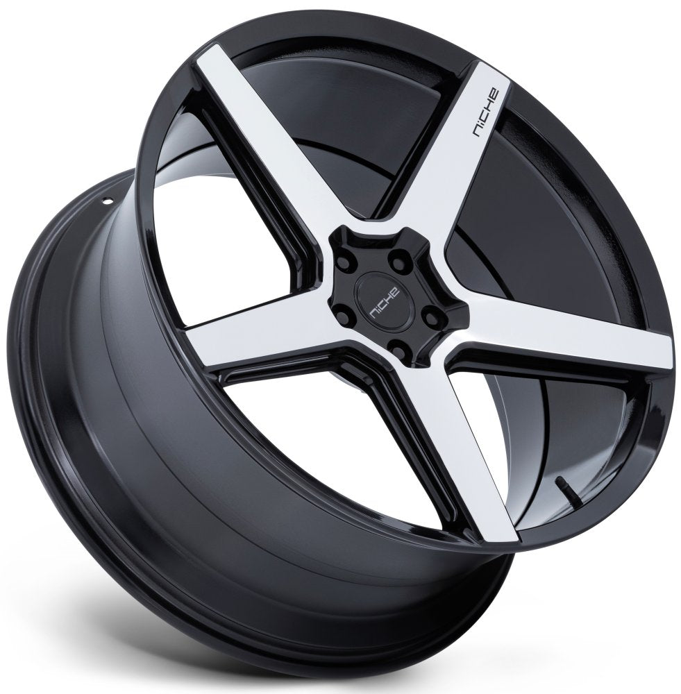 20X9 Niche Modena Gloss Black Machined NC283 5x120 27mm