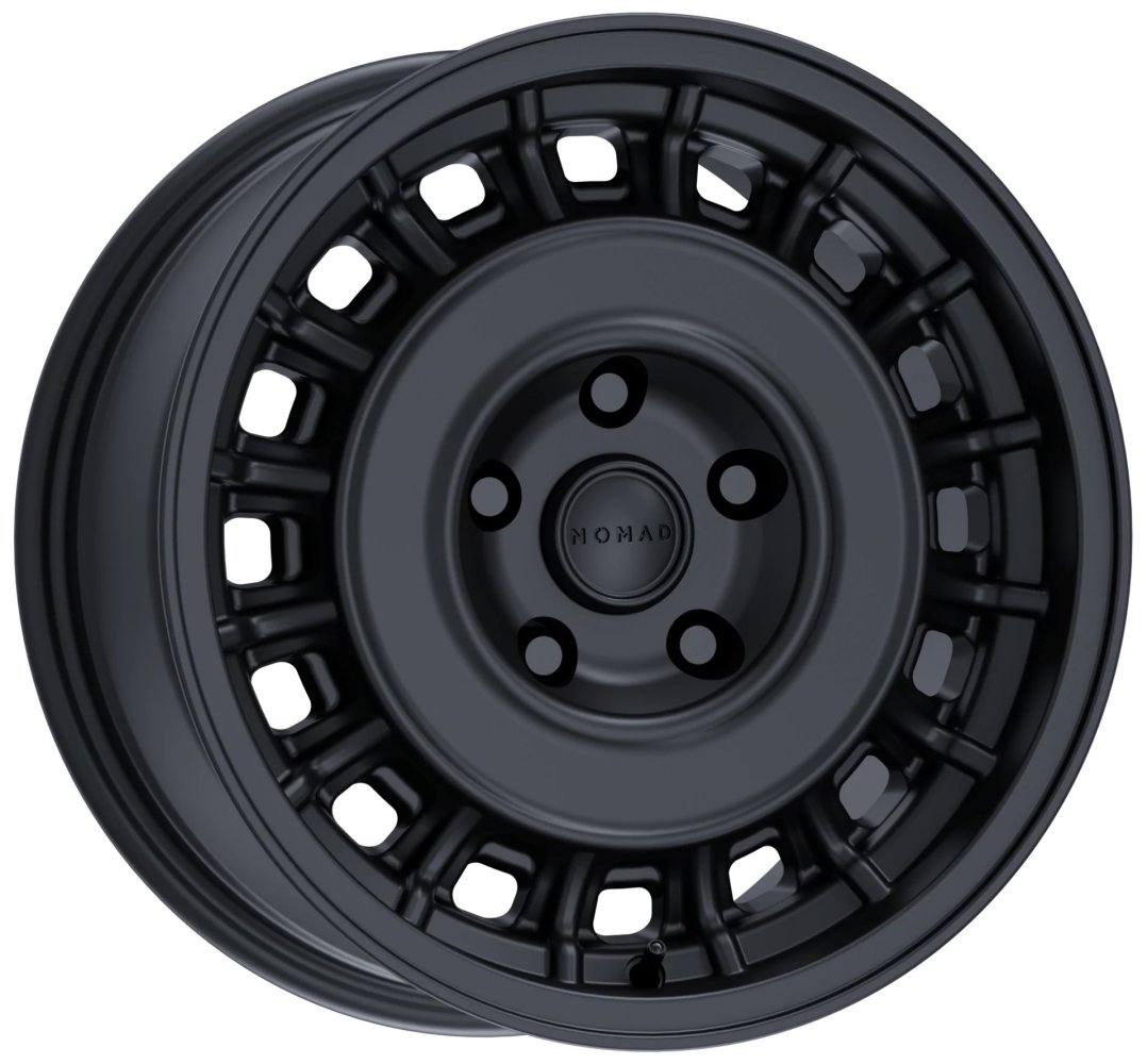 (Clearance - No Returns) 15x7 Nomad Off-Road 502 Arvo Satin Black (Flow Form) 5x4.5/114.3 15mm