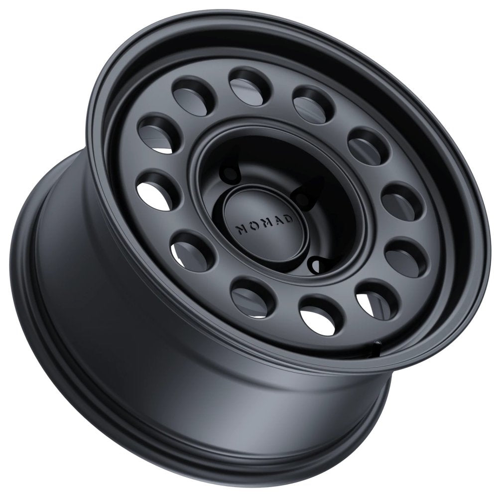 (Clearance - No Returns) 17x7.5 Nomad Off-Road 501 Convoy Satin Black (Flow Form) 5x130 50mm