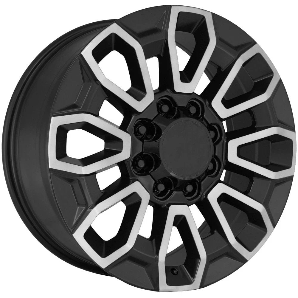 22x8.5 OE Concepts Replica 2021-2023 GMC 2500 HD Gloss Black Machined G21 8x180 44mm