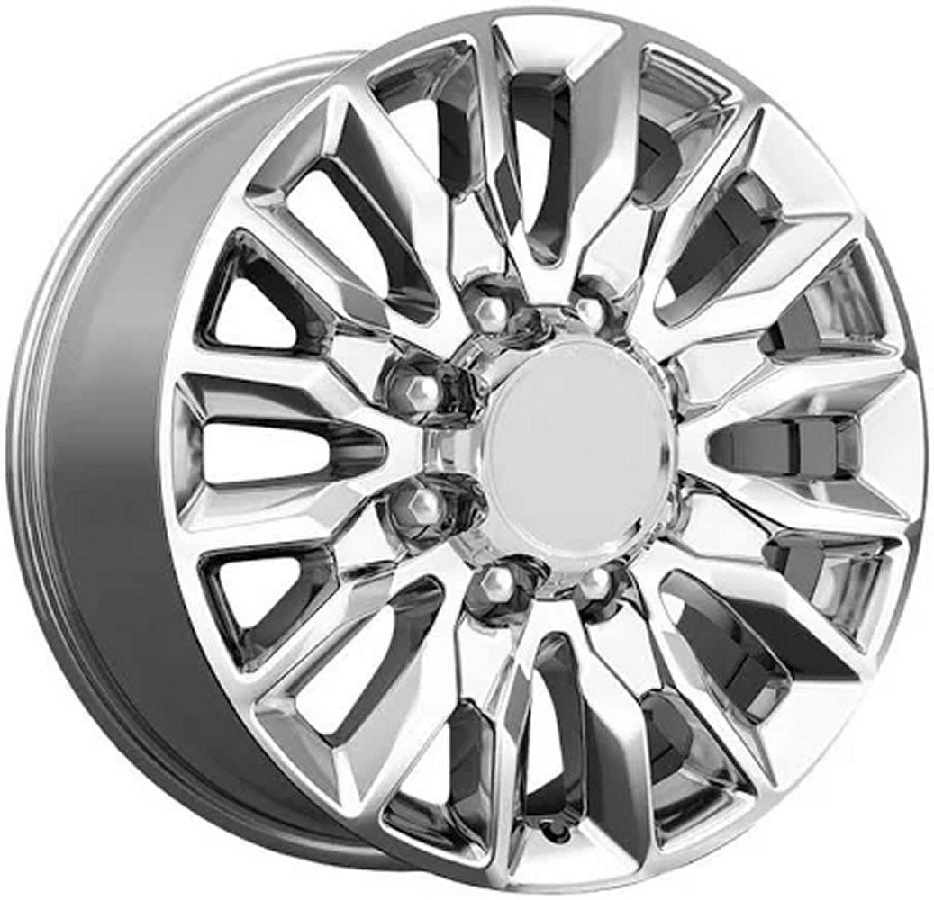20x8.5 OE Concepts Replica 2023 Silverado 2500 Chrome G22 8x180 44mm