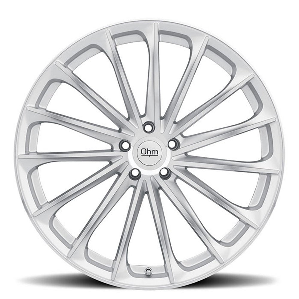 (Clearance - No Returns) 17x6.5 Ohm Proton Silver w/ Mirror Face (Rotary Forged) 5x4.5/114.3 45mm