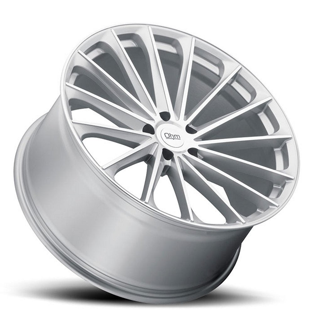 (Clearance - No Returns) 17x6.5 Ohm Proton Silver w/ Mirror Face (Rotary Forged) 5x4.5/114.3 45mm
