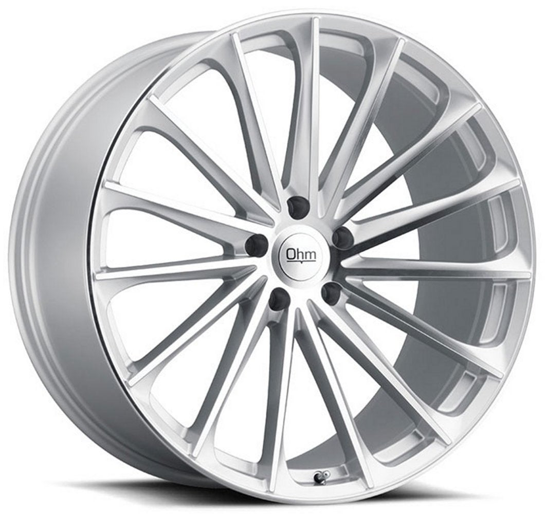 (Clearance - No Returns) 17x7 Ohm Proton Silver w/ Mirror Face (Rotary Forged) 5x4.5/114.3 50mm