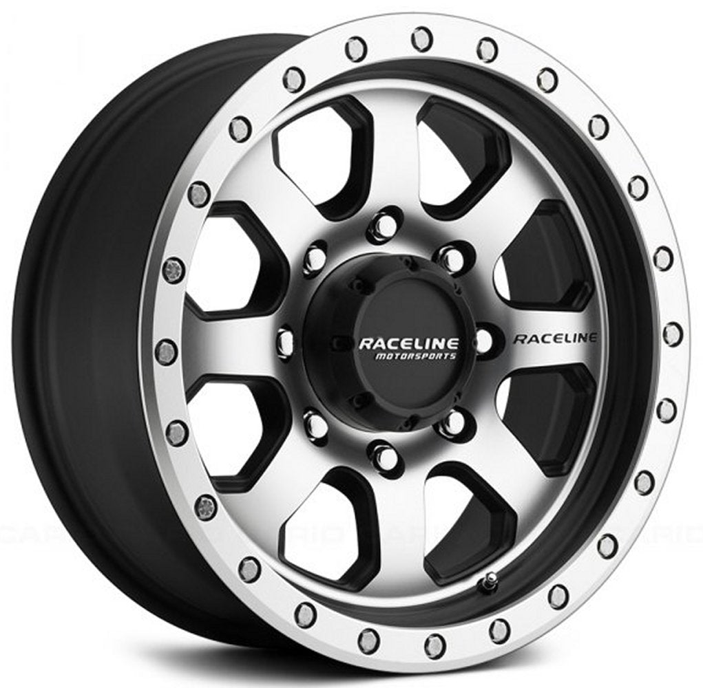 (Clearance - No Returns) 17x9 Raceline 929M Street Lock Avenger Matte Black Machined Face 5x5.5/139.7 -12mm