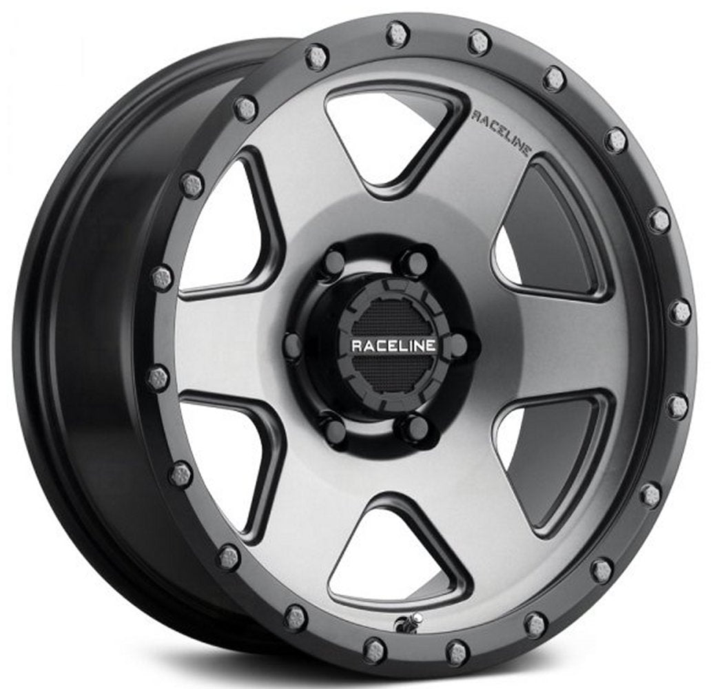 (Clearance - No Returns)  18x9 Raceline 946G Boost Gunmetal 5x5/127 -12mm