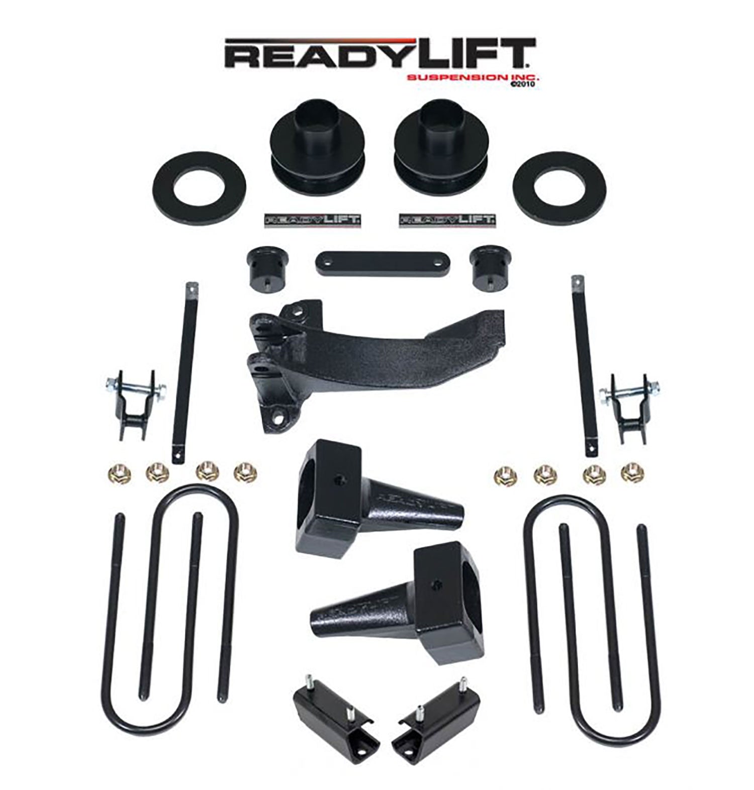 ReadyLIFT 2.5&quot; SST Lift Kit w/ 4&quot; Rear Blocks 2011-2016 Ford F-250/F-350 Super Duty 4WD (1 Piece Drive Shaft) 69-2524