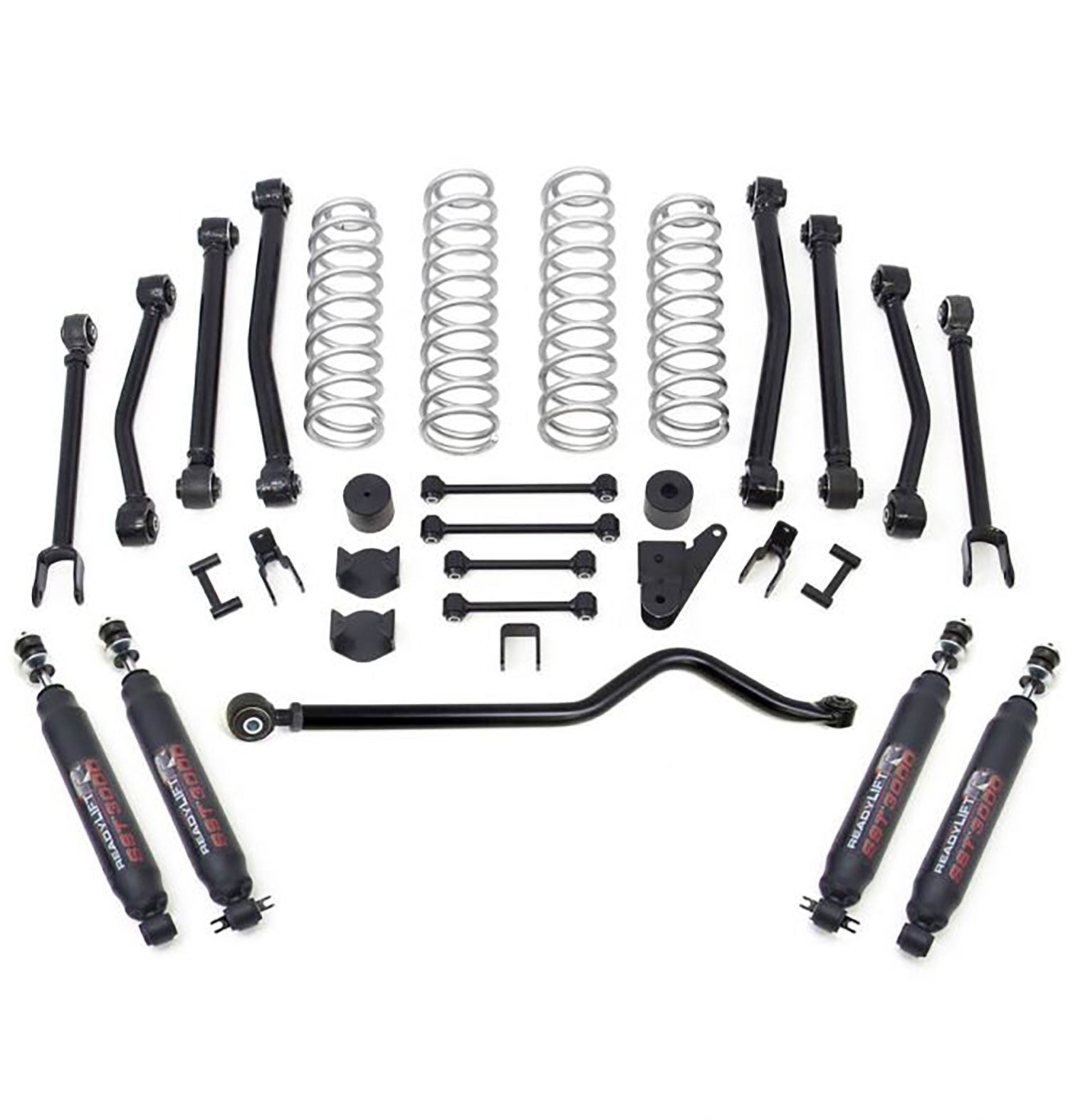 ReadyLIFT 4&quot; Terrain Flex 8-Arm Lift Kit w/ SST3000 Shocks 2007-2018 Jeep JK Wrangler 4WD 69-6409