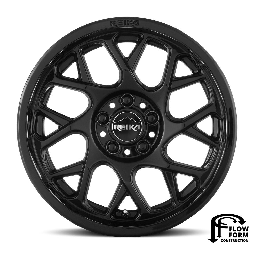 (Clearance - No Returns) 17x7 Reika R25 Detour Gloss Black 5x100 15mm