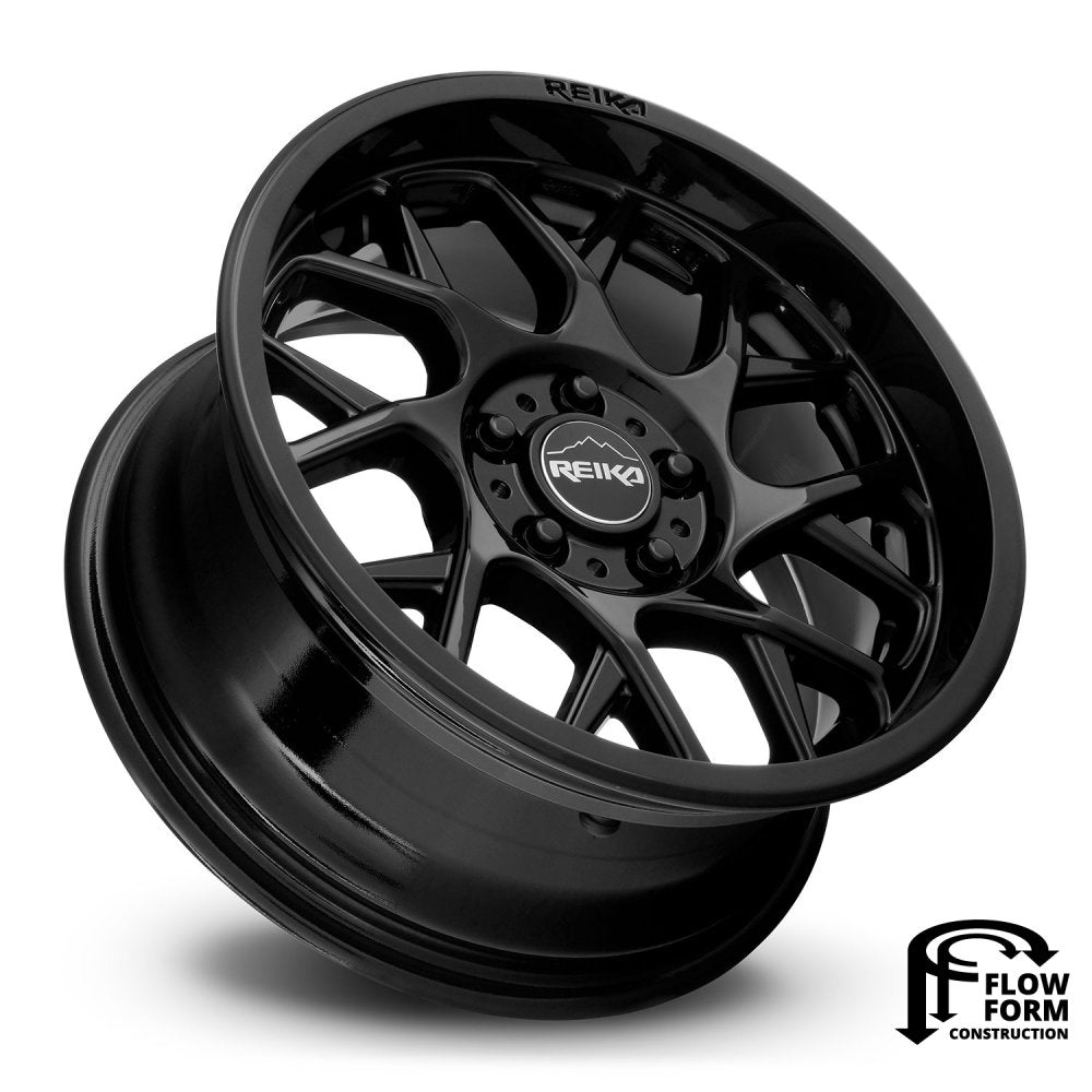 (Clearance - No Returns) 17x7 Reika R25 Detour Gloss Black 5x100 15mm