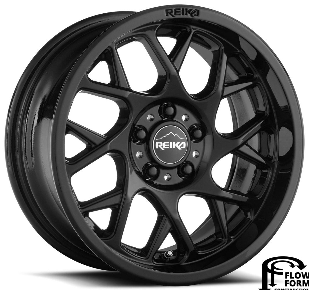 (Clearance - No Returns) 17x7 Reika R25 Detour Gloss Black 5x100 15mm