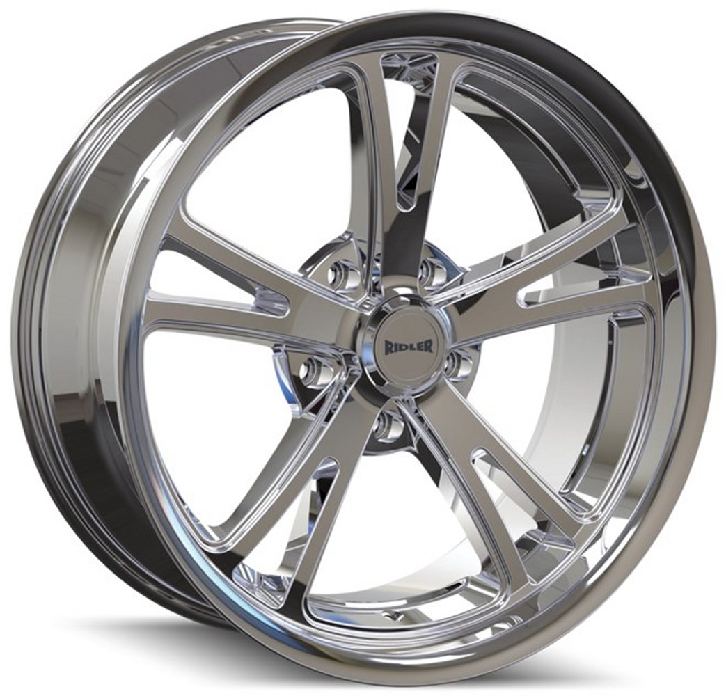 (Clearance - No Returns) 17x8 Ridler 606 Chrome 5x4.5/114.3 0mm
