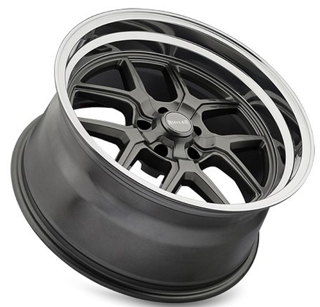 (Clearance - No Returns) 17x7 Ridler 610 Grey w/ Polished Lip 5x5/127 0mm