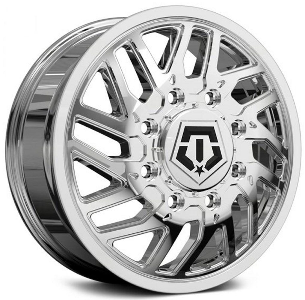 (Black Friday Sale) 22x8.25 TIS Off-Road 544C Chrome Dually Front 8X6.5/165 127MM 121.7 C.B.
