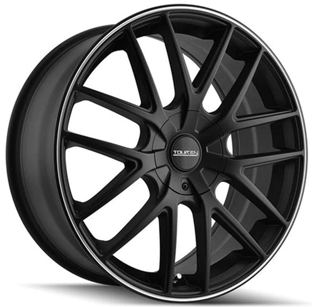 (Clearance - No Returns) 16x7 Touren TR60 Matte Black w/ Machined Ring 5x110 5x115 42mm
