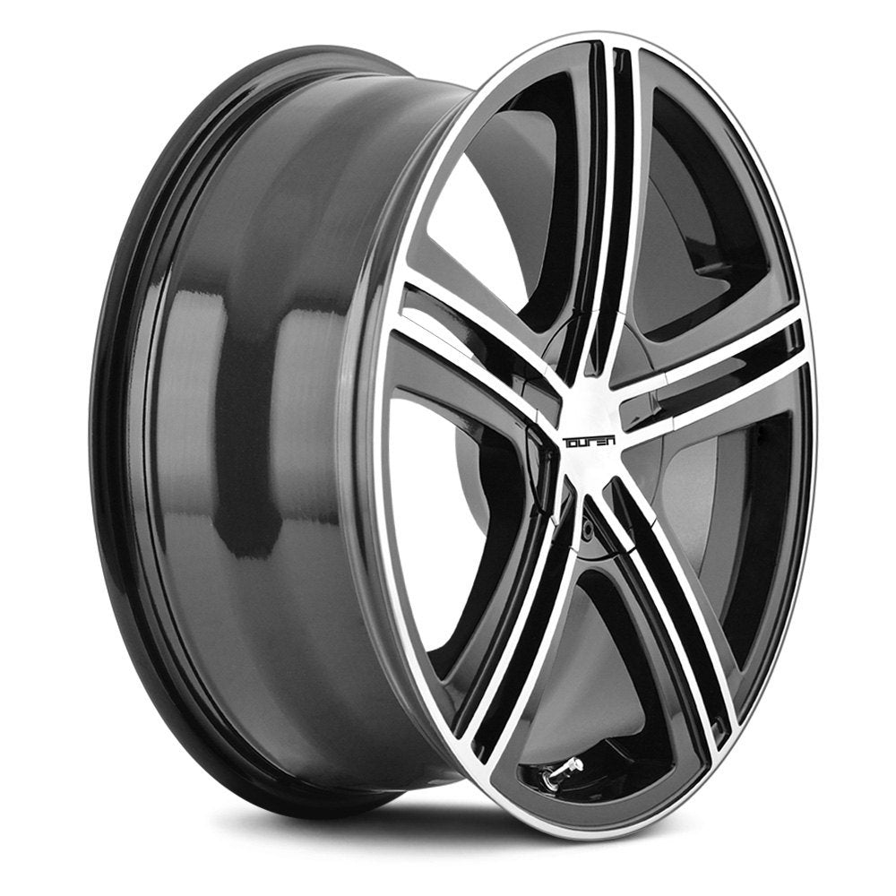 (Clearance - No Returns) 16x7 Touren TR62 Gloss Black Machined Face & Machined Lip 5x100 5x4.5/114.3 40mm