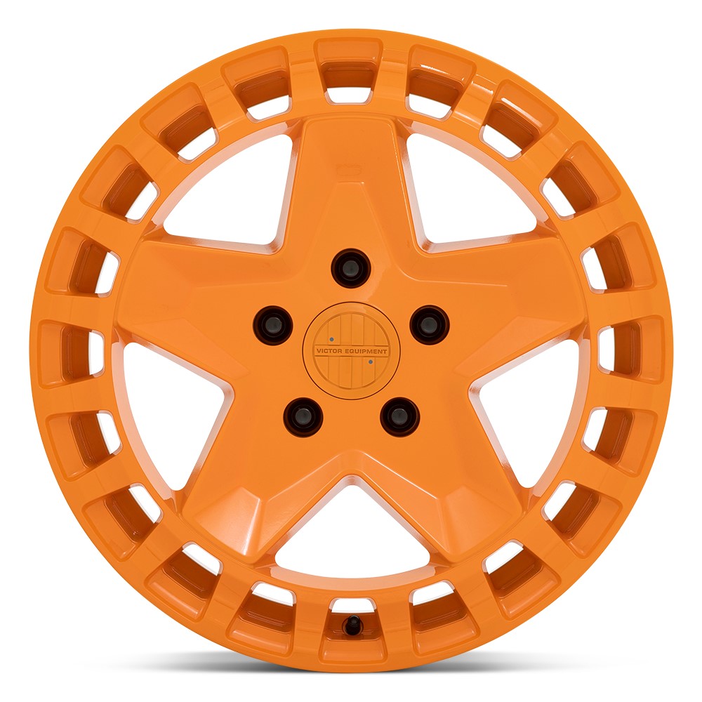 (Clearance - No Returns) 17x8 Victor Equipment Alpen Gloss Orange 5x130 10mm