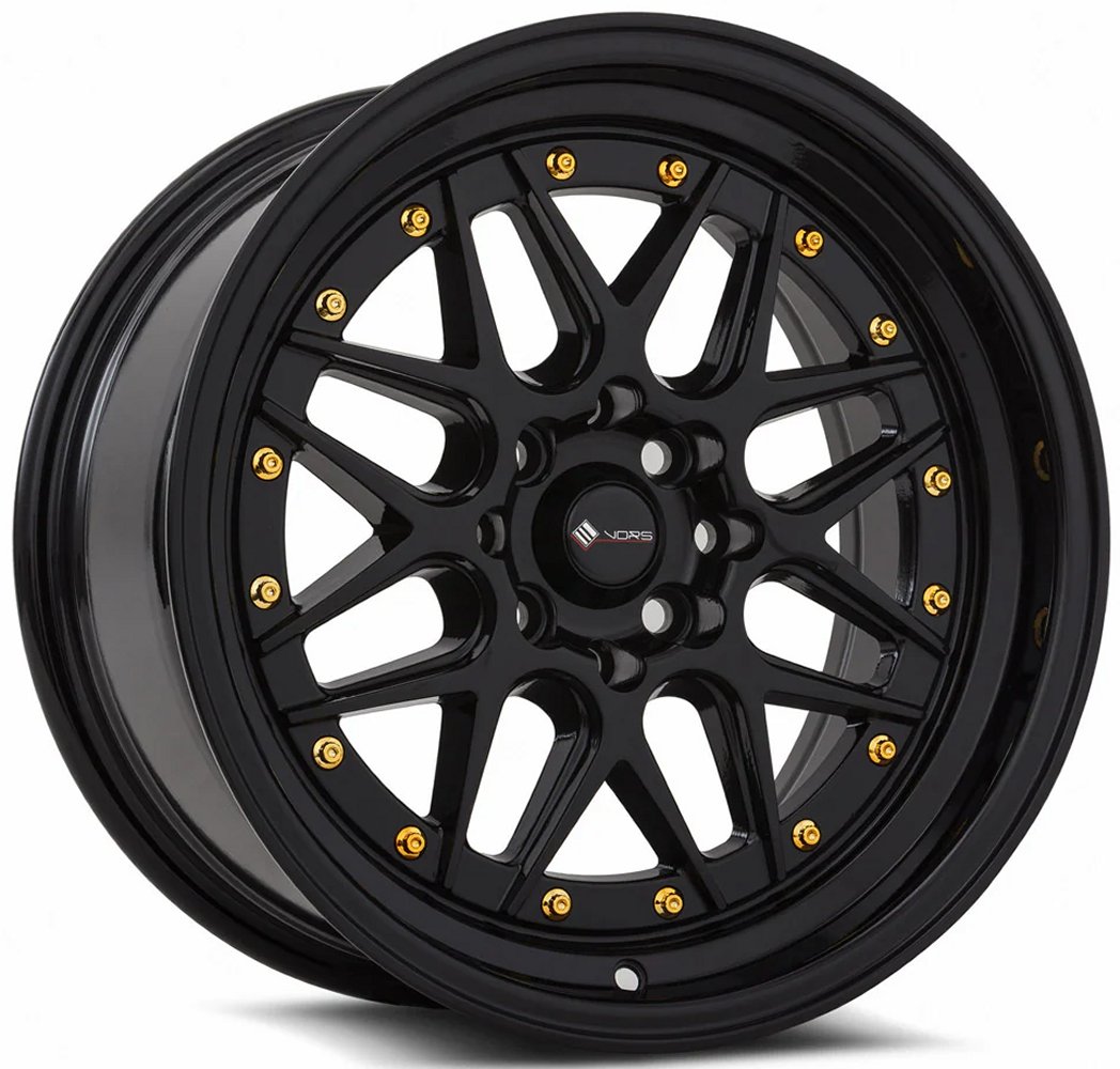 15x9 Vors VR7 Gloss Black 4x4.25/108 0mm (CUSTOM)
