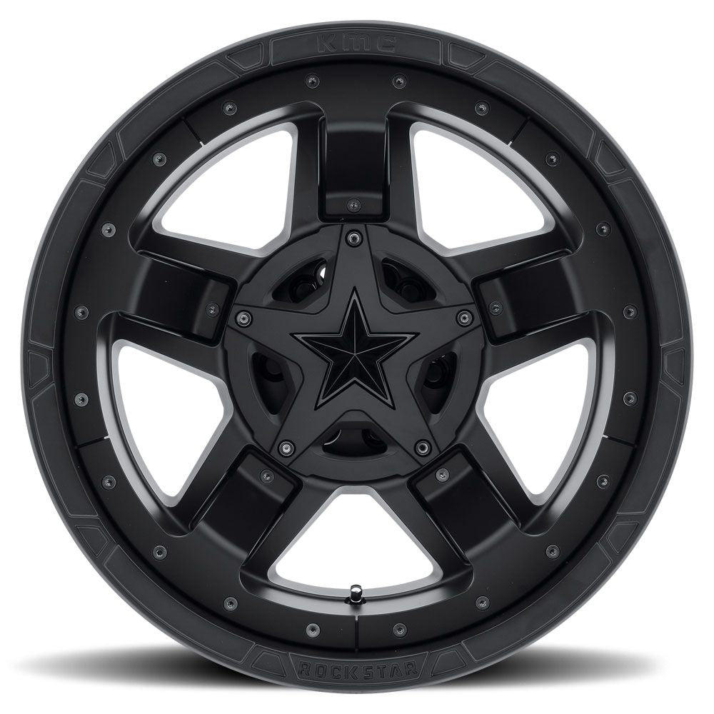 (Clearance - No Returns) 17x8 XD Series XD827 Rockstar III All Matte Black 5x5.5/139.7 5x150 20mm