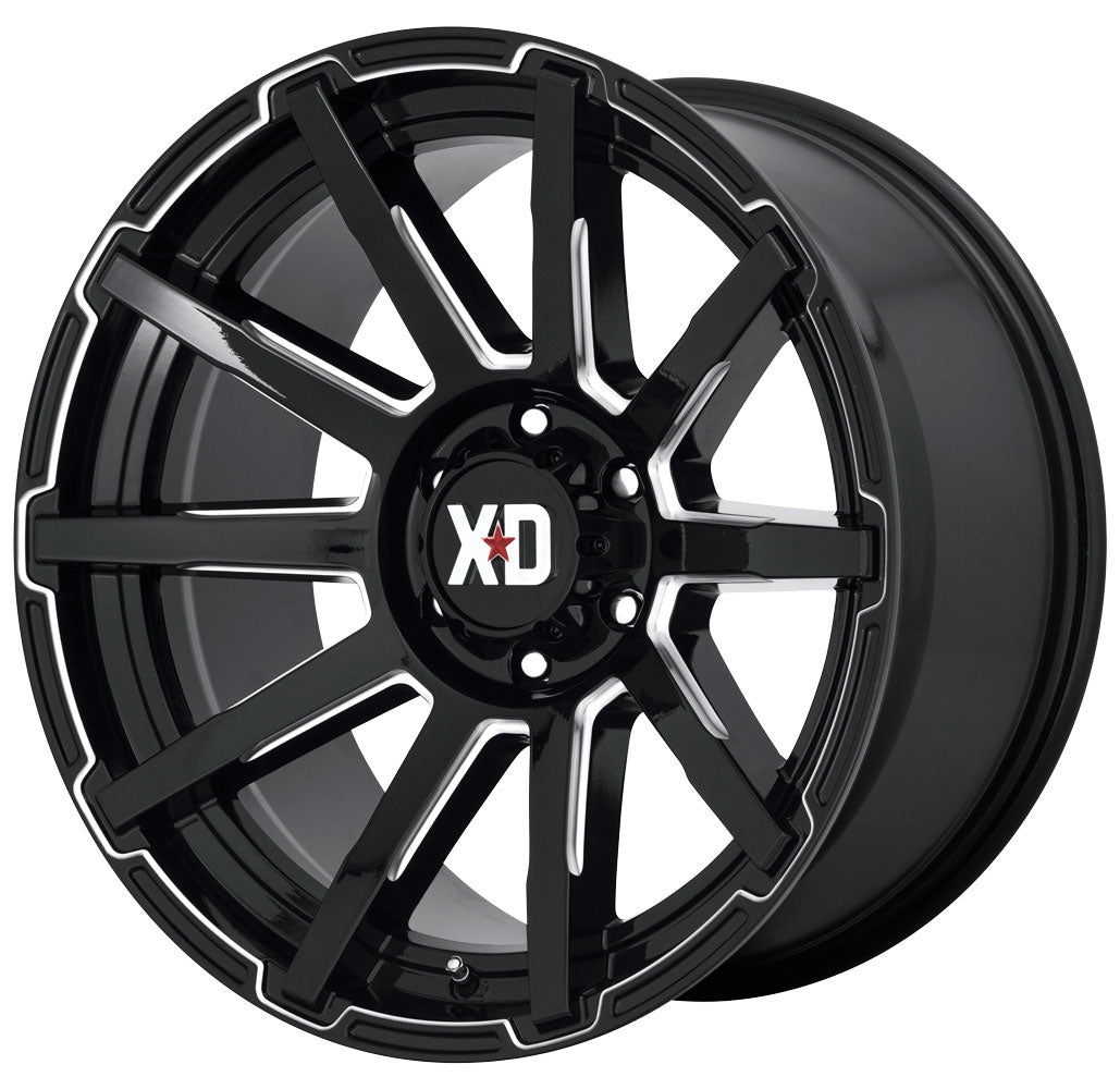 (Clearance - No Returns) 16x8 XD Series XD847 Outbreak Gloss Black Milled 5x4.5/114.3 10mm