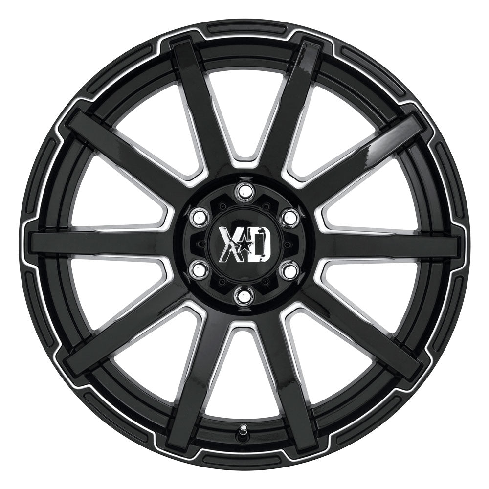 (Clearance - No Returns) 16x8 XD Series XD847 Outbreak Gloss Black Milled 5x4.5/114.3 10mm