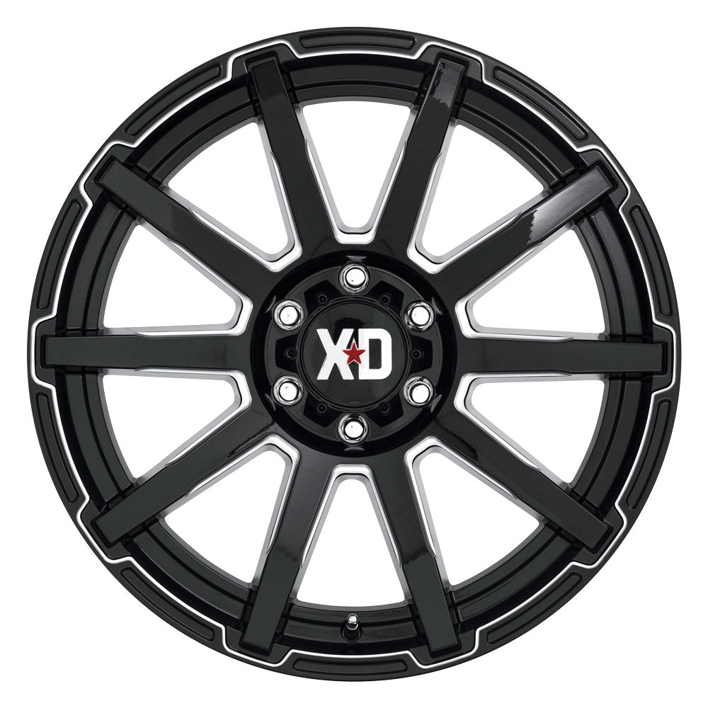 (Clearance - No Returns) 16x8 XD Series XD847 Outbreak Gloss Black Milled 5x4.5/114.3 10mm