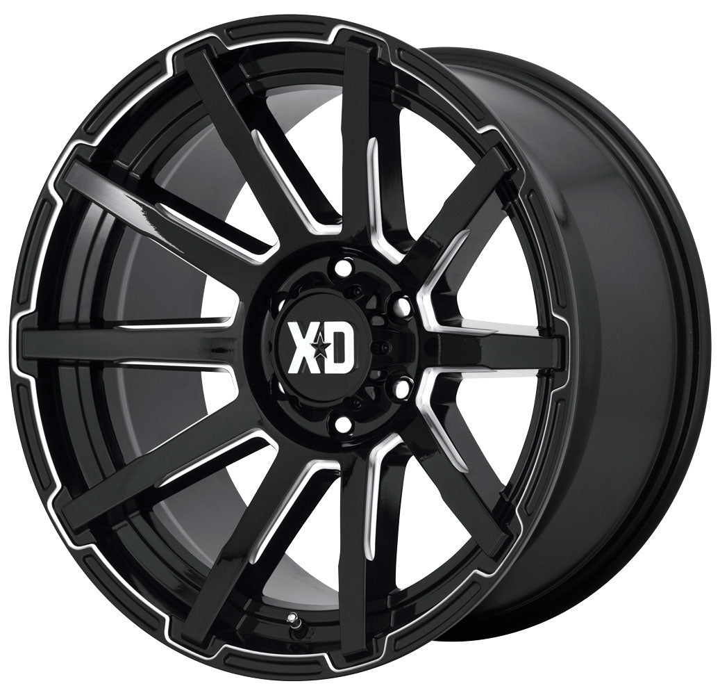 (Clearance - No Returns) 16x8 XD Series XD847 Outbreak Gloss Black Milled 5x4.5/114.3 10mm