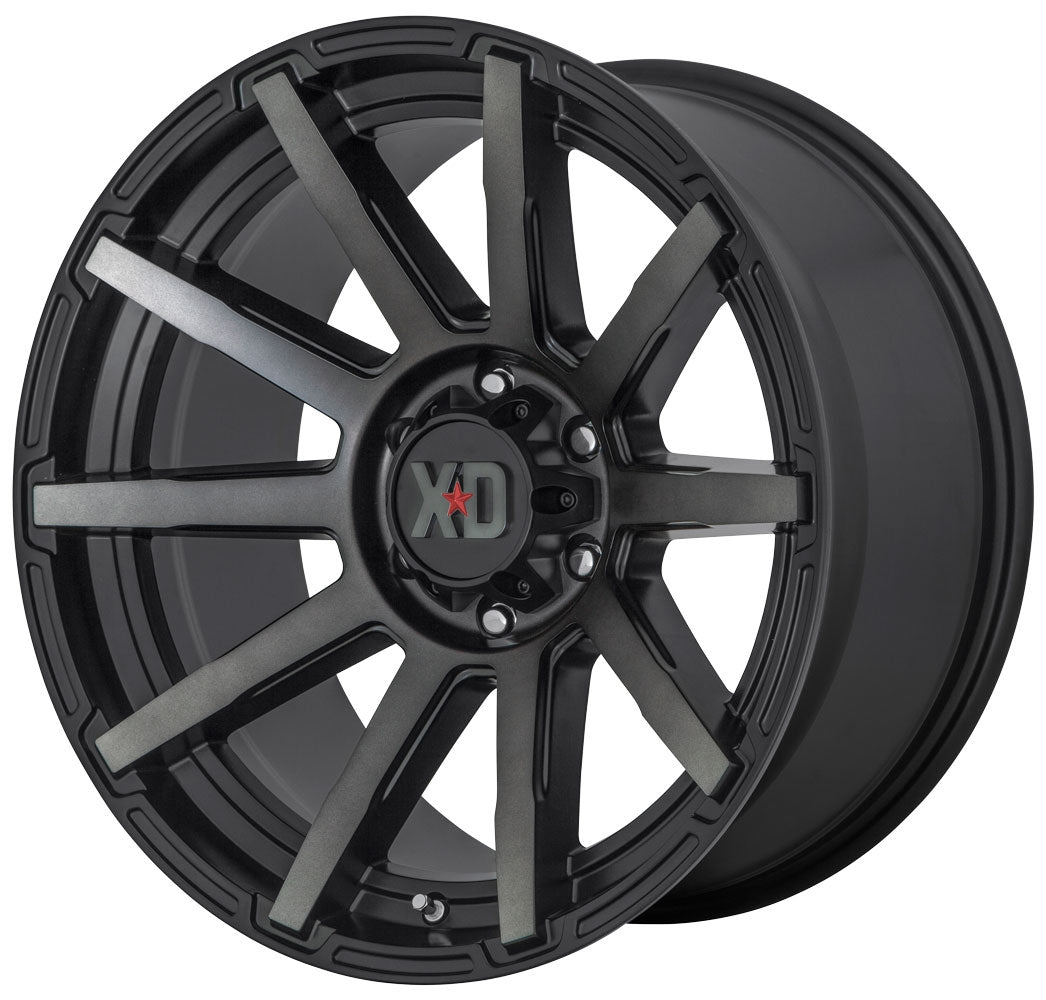 (Clearance - No Returns) 17x8 XD Series XD847 Outbreak Satin Black w/ Gray Tint 5x4.5/114.3 35mm