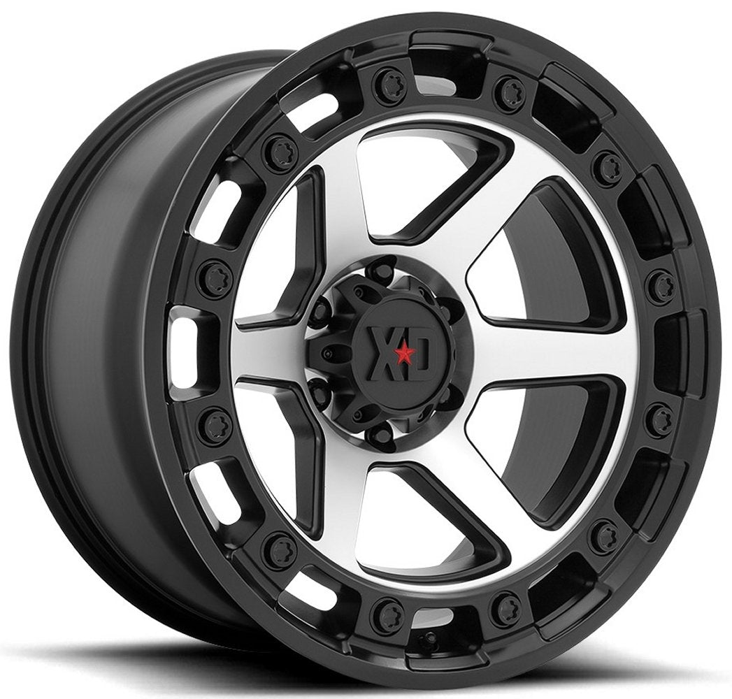 (Clearance - No Returns) 17x9 XD Series XD862 Raid Satin Black Machined 6x5.5/139.7 0mm